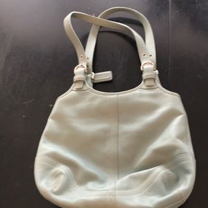 Coach baby blue leather purse
